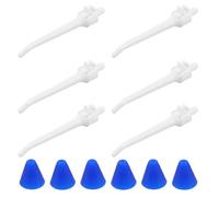 USHOBE 6 Pièces Embouts de Lavage Nasal Système de Fixation Stable en Silicone Abs pour Soins Sinus Quotidiens à Domicile, Adaptés aux Garçon et Filles et Adultes