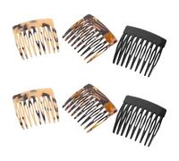 USHOBE 6 Pièces Peigne Français Antistatique en Acétate Portable Clips Latéraux, Mini Brosse pour Coiffure Féminine au Style Classique Français