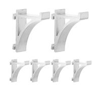 USHOBE 8 Clips de Support D’étagère en Acier Inoxydable pour Congélateur | Aluminium Poli, Remplacement de Pièces Cassées, Installation Rapide, pour Bac à Légumes et Rayonnages D’appareil