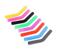 USHOBE 8 Pièces Embout Buccal de Paille en Silicone Embout de Paille en Silicone Réutilisables de 8mm Réutilisable Réduit les Déchets Adultes et Garçon et Filles Couleur Aléatoire