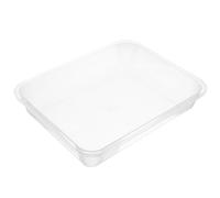 USHOBE Acrylique Plateau 30x24 CM Alimentaire Rectangulaire Transparent | Grand Format, Aspect Ultra Clair, Usage Maison et Restauration Rapide, Résistance à L’usure et Antichute