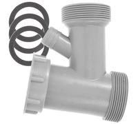 USHOBE Adaptateur de Tuyau D'évacuation D'évier en Pp Conception Anti-odeur Connecteur Quatre Voies Joint Coudé pour Double Bac Cuisine