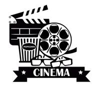 USHOBE Amovible Autocollants Café Bar Signes Maison Décorations Pour La Maison Caméra Film Café Bar Autocollants Cinéma Wall Sticker Wall Art Film Paysage Autocollant Stickers Muraux