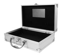 USHOBE Boîte à Outils Portable en Alliage D’Aluminium, Argenté | Verrouillable et Léger, Poignée Métallique, Coffret Multifonction pour Transport et Rangement
