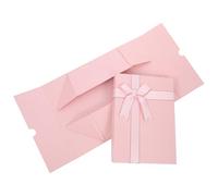 USHOBE Boîte Présent Design Élégant en Papier avec Couvercle et Nœud Ruban Rose Protection et Portabilité pour Fêtes D'anniversaire et Célébrations Festives