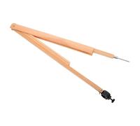 USHOBE Compas de Dessin Multifonction Beige en Bois Résistant pour Tableau Blanc Clip et Support Craie, Outil Pédagogique pour Enseignants et Étudiants