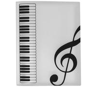 USHOBE Dossier de Partition A4 Blanc pour 80 Pages en Abs avec Finition Mate, Rangement Musique Grand Capacité pour Partitions et Chorale en Performance