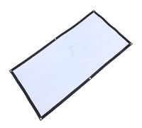 USHOBE Écran de Projection Pliable 16:9 et Paquet de Rangement Pratique en Polyester Bordure Noire 3cm pour Présentation en Salle de Conférence ou Église