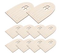 USHOBE Ensemble de 10 Portes de Fées en Bois Non Peint pour Décoration Créative et Ornement de Maison de Poupée
