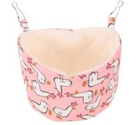 USHOBE Hamac Suspendu en Tissu Rose pour Hamsters et Petits Animaux, Facile à Installer, Chaud et Confortable, pour Cages en Climat Froid