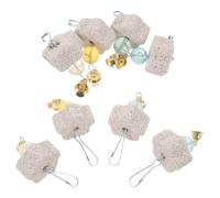 USHOBE Lot de 10 Pierres à Mâcher en Roche Volcanique de Fleur pour Lapins et Cochons d'Inde, Jouets Sûrs pour Dents et Jeu Interactif des Petits Animaux Couleur Couleur Aléatoire