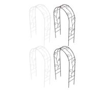 USHOBE Lot de 4 Arches Miniatures en Fer, Arches de Maison de Poupée en Arrière-Plan, Micro-Ornement de Jardin, Blanc, pour Patio et Pelouse de Jardin de Fées