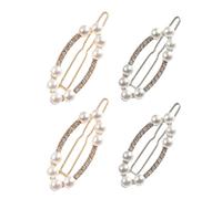 USHOBE Lot de 4 pinces à cheveux ornées de perles et cristaux pour coiffures variées femmes amoureuses