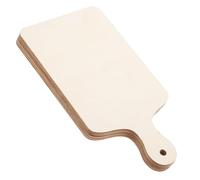USHOBE Lot de 6 Mini Planches à Découper en Bois Beige Portables avec Poignée, Pagaies à Peindre pour Garçon et Filles, pour Camping et Décoration DIY