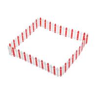 USHOBE Mini Clôture de Jardin Décorative Rouge en Résine pour Succulentes | Décoration Réaliste et Stable, Usage Polyvalent pour Jardin Miniature, Accessoire de Scène Extérieure