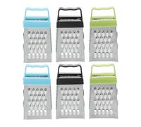 USHOBE Mini Râpe à Légumes 6pcs en Acier Inoxydable Poignée Antidérapante, Râpe Trancheuse Quatre Faces pour Pommes de Terre et Fromage, Outil Cuisine Pratique