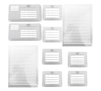 USHOBE Modèle de Guide D'écriture pour Calligraphie Précise en Plastique Blanc Règle de Ligne D'espacement 1 Set en Pp pour Scrapbooking et Rédaction de Lettres