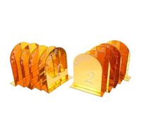 USHOBE Numéros de Table Autoportants en Acrylique Or Lot de 10 avec Présentoirs Arqués Élégants et Modernes pour Mariage, Banquet et Événements Divers