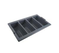 USHOBE Organisateur Couverts Compartiments Plastique Porte-ustensiles de Comptoir Robuste et Léger Organisateur de Cuisine pour Restaurants et Buffets