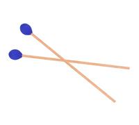 USHOBE Paire de Maillets de Marimba sans Bavures Bleus en Bois D'érable Tête en Laine Acrylique Sûrs et Pratiques pour Instruments de Percussion