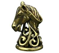USHOBE Pendentif Porte-clés en Laiton Vintage à Tête de Cheval, Décoration Chic pour Paquet, Accessoire DIY Résistant la Décoloration, Or Antique Élégant