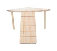 USHOBE Plateforme d'angle en Bois pour Hamster et Souris avec Échelle Légère et Facile à Assembler, Accessoire Moderne pour Cage et Enclos de Petits Animaux