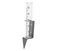 USHOBE Pluviomètre Extérieur en Acier Inoxydable, Mesure Précise, Jardin | Installation Facile, Lecture Instantanée, Usage Ferme et Cour, Argenté, Résiste au Gel