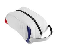 USHOBE Pochette à Chaussures de Golf Imperméable Anti-poussière en PU Blanc | Sépare Propre et Sale, Rangement de Voyage, pour Crampons et Chaussettes, Pratique au Quotidien