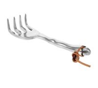 USHOBE Râteau à Main Outil de Jardinage Pratique Robuste en Alliage Magnésium Aluminium Portable pour Désherbage et Nivellement pour Jardinage et Agriculture