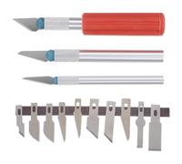 USHOBE Set de 13 Couteaux pour Découpe Précise à Graver en Acier Inoxydable Tranchant Lisse et Netteté Incomparable de Papier Peint et Feuilles Plastiques Fines