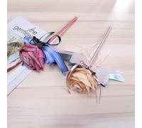USHOBE Stylo à Bille Stylo Bille à Écrire Créatif Fleur Rose Simulée Tige Longue, Lot de Set, Plastique, Écriture Fluide, pour Mariage et Fête