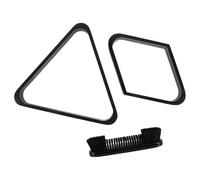 USHOBE Support de Billard en Bois Massif Triangle Vintage Élégant Résistant la Déformation Brosse pour Salle de Jeux et Réunions 1 Set