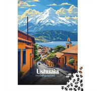Ushuaia, Argentina Puzzle pour Adultes De 1000 Pièces, 52x38cm/1000pcs, Pièces Blanches pour Un Tri Ordonné; Activité Familiale sans Écran