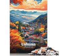 Ushuaia, Argentine, Paysage pittoresque Art Puzzle 1000 pièces Puzzle en Papier pour Adultes et 18 Ans et Plus Jeu éducatif 38 x 26 cm / 1000 pièces