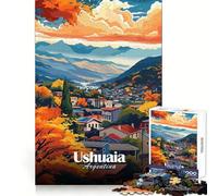 Ushuaia, Argentine, Paysage pittoresque Puzzle de 1000 pièces pour Adolescents Exercice de logique Plaisir Facile Bords Nets Cadeau significatif (38x26cm)