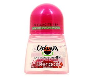 Ushuaïa Déodorant anti-transpirant 48H, anti-traces blanches, grenade des Açores - Le roll-on de 50ml