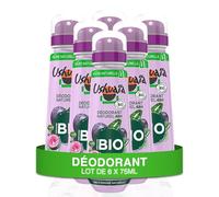 Ushuaïa - Déodorant Brume Naturel 48H - Certifié Bio - Baie d'Açaï du Brésil - lot de 6 x 75ml