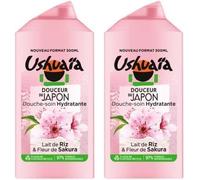 Ushuaïa Douceur Du Japon Douche Soin Lait De Riz & Fleur De Sakura, 300ml (Lot De 2)