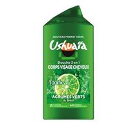 Ushuaïa Douche 3en1 Visage Corps Cheveux Agrumes Verts Brésil Tonifiant