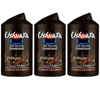 Ushuaïa - Gel Douche Homme Tonifiant Energise à l'Extrait de Cèdre des Hauts Plateaux de La Réunion - 250 ml - Lot de 3
