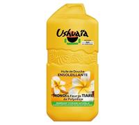 Ushuaïa Huile de Douche Ensoleillante Monoï Fleur de Tiaré Polynésie 280ml | Glycérine végétale, Mousse onctueuse, Flacon 100% plastique recyclé, 21% plastique en moins