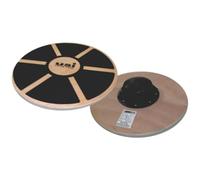 USI UNIVERSAL Planche d'équilibre, 40 cm, rotation à 360°, pour équilibre, coordination, posture, exercices d'équilibre en bois avec niveaux et bandes de résistance, planches d'équilibre en bois pour