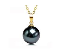 USIGONG Collier avec pendentif authentique Tahiti Nanhai Aquaculture AAA, 11,5-12 mm perle Sydney pour femme