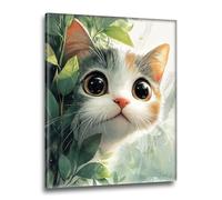 Usine Chat Motif Diamond Painting Adulte Kit Diamond Painting pour Loisirs Créatifs Adultes Kit DIY Broderie Point de Croix Decoration Noel, Peinture pour Decoration Murale Maison 25x35cm M-q-220