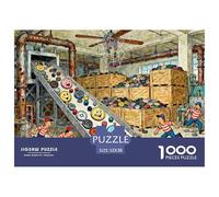 Usine de Boutons Insanes Puzzle en Bois Imperméable Puzzles De 1000 Pièces pour Adultes Cadeaux Défi Et Casse-tête Jeux De Stimulants