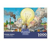 Usine de Bulbes de Lampes Insanes Puzzle en Bois Imperméable DIY Puzzles De 1000 Pièces pour Adultes Défi Et Casse-tête De Décoration pour La Maison