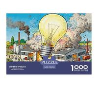 Usine de Bulbes de Lampes Insanes Puzzle en Bois Imperméable Puzzles De 1000 Pièces pour Adultes Cadeaux Défi Et Casse-tête Jeux Éducatifs