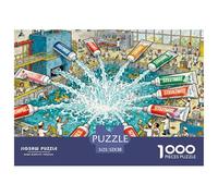 Usine de Fabrication de Dentifrice Puzzle en Bois Imperméable Puzzles De 1000 Pièces pour Adultes Cadeaux Défi Et Casse-tête De Décoration pour La Maison