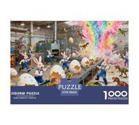 Usine de Fabrique d'Oeufs de Pâques Puzzle en Bois Imperméable DIY Puzzles De 1000 Pièces pour Adultes Cadeaux Défi Et Casse-tête Jeux Éducatifs