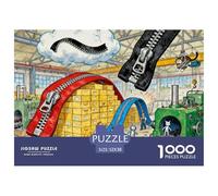 Usine de Fermetures Éclair Insanes Puzzle en Bois Imperméable DIY Puzzles De 1000 Pièces pour Adultes Cadeaux Défi Et Casse-tête Jeux Éducatifs